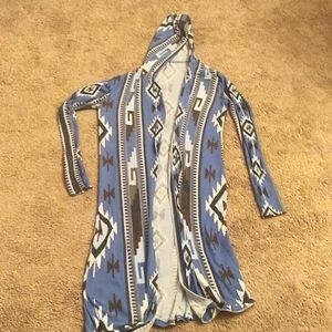 Poof! | Aztec boho long cardigan